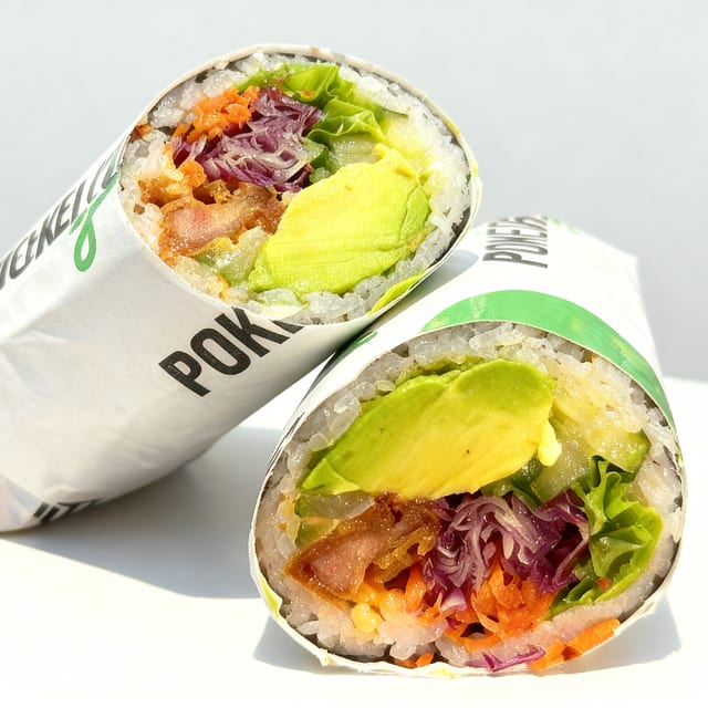 S9- hot crispy chicken sushi burrito.