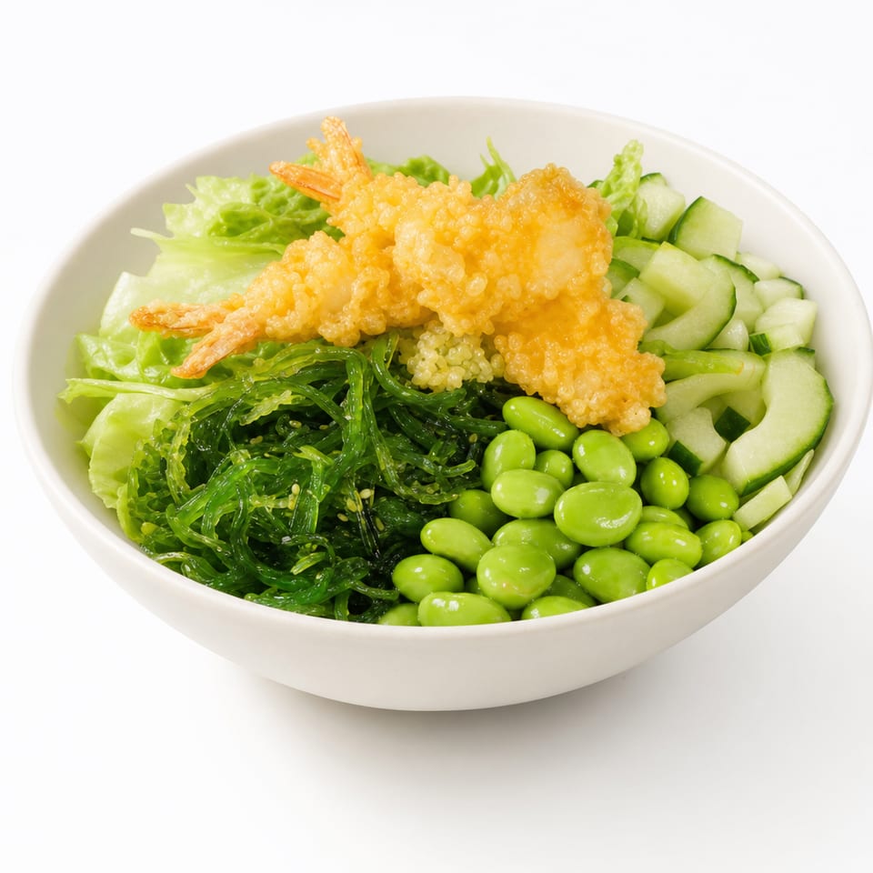 B11. Tempura Shrimp Bowl.