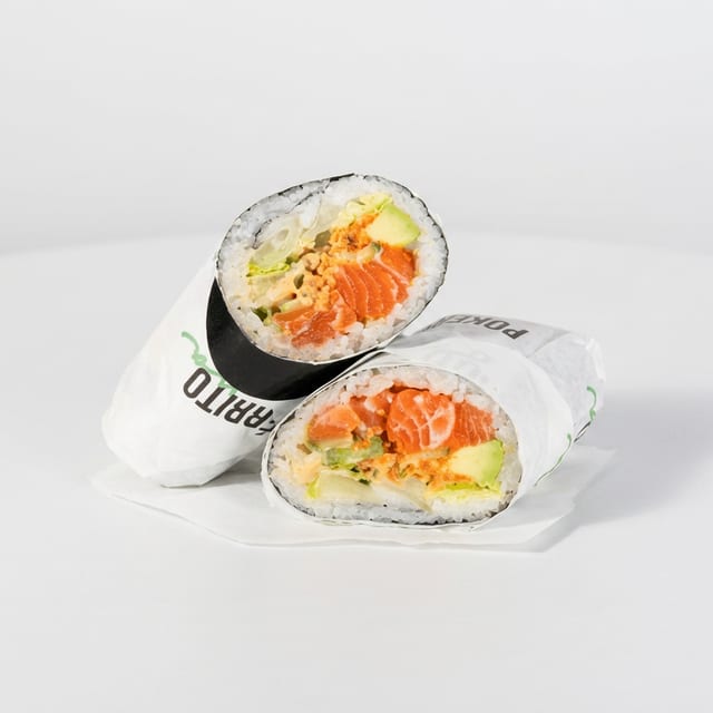 S3. Golden Salmon Sushi Burrito.